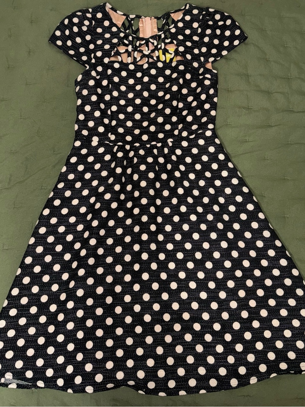 Anthropologie Maeve Polka Dot Short Sleeve Dress size 0